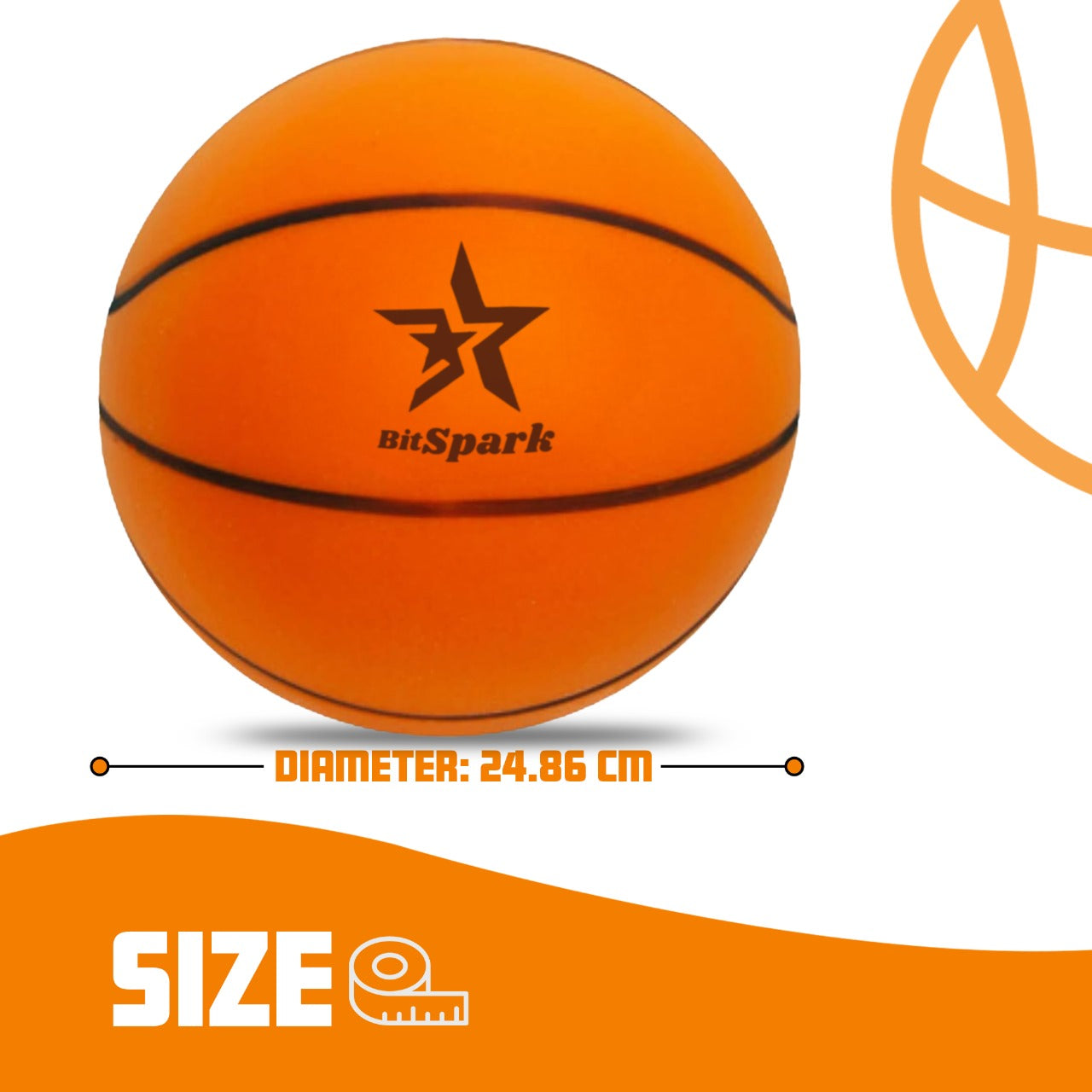 BitSpark Silent Basketball-Durable Indoor & Outdoor for All Courts