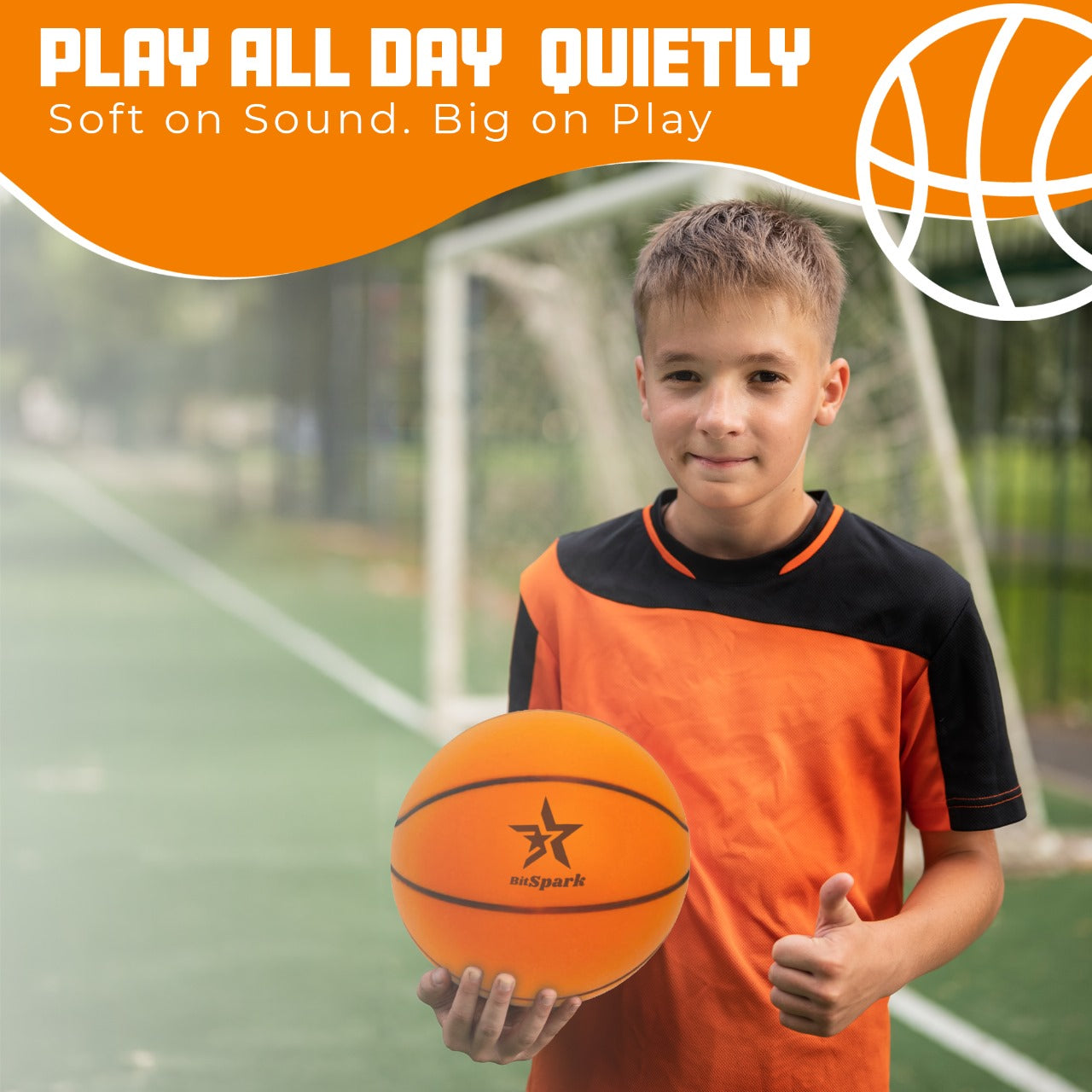 BitSpark Silent Basketball-Durable Indoor & Outdoor for All Courts
