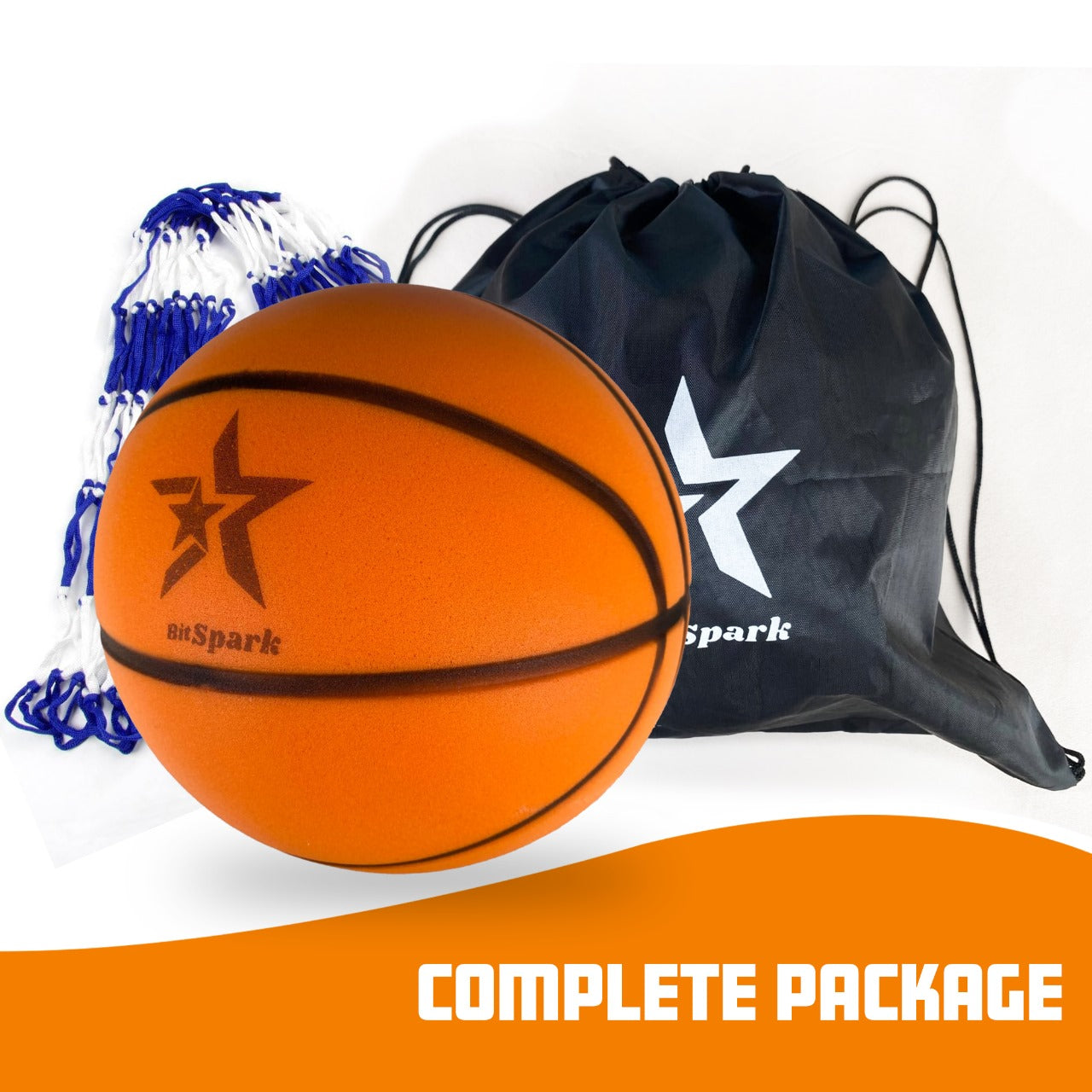 BitSpark Silent Basketball-Durable Indoor & Outdoor for All Courts